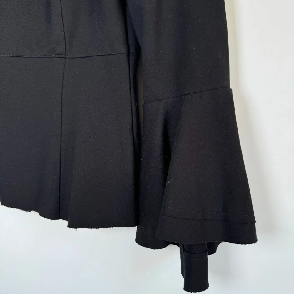 Three Dots Top Womens‎ Small Black Whimsigoth Fairy Artsy Cottagecore Edgy Chic